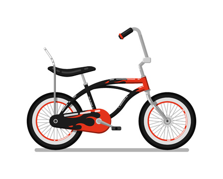 Kids bicycle for boy isolated vector iconのイラスト素材