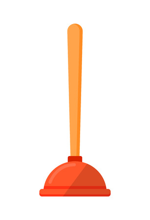 Toilet plunger isolated vector iconのイラスト素材