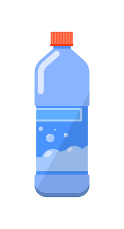 Plastic detergent bottle isolated vector iconのイラスト素材
