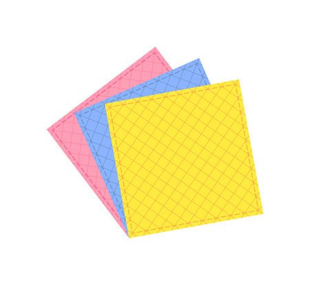 Colored cleaning cloths isolated vector iconのイラスト素材