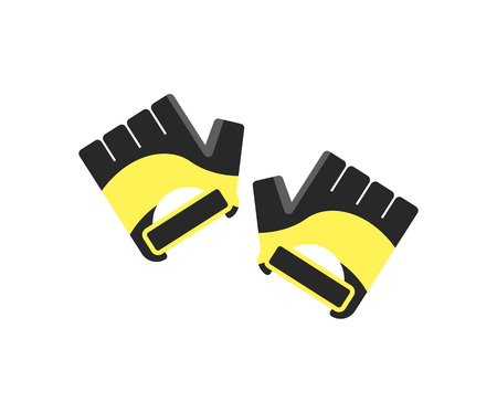 Sport gloves isolated vector iconのイラスト素材