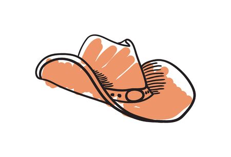 Cowboy hat hand drawn iconのイラスト素材