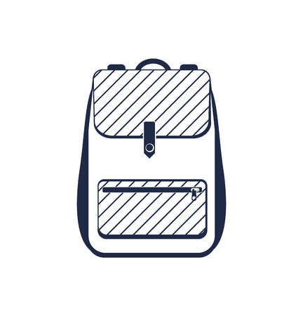 Travel backpack isolated vector iconのイラスト素材