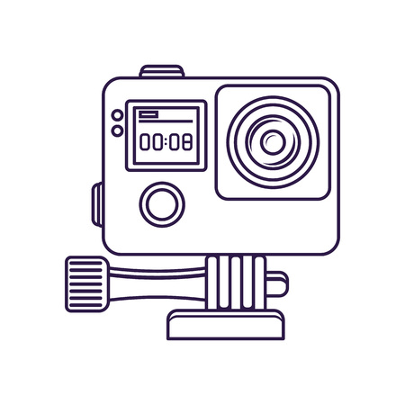 Action video camera isolated vector iconのイラスト素材
