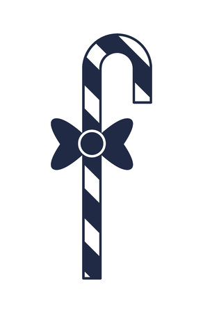 Striped Christmas candy cane doodle silhouette design  vector iconのイラスト素材