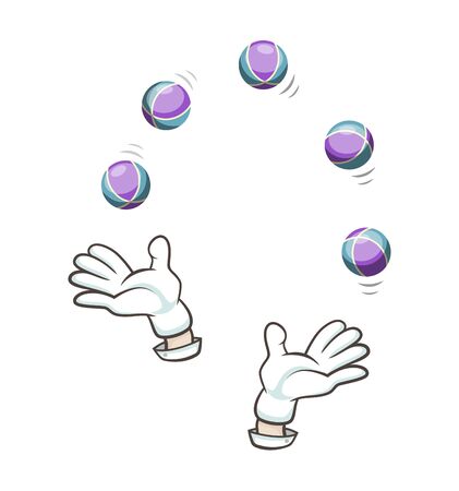 Balls for juggling isolated vector iconのイラスト素材