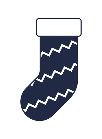 Christmas sock isolated vector iconのイラスト素材