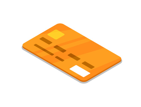 Bank credit card isometric 3D icon.のイラスト素材