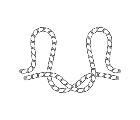 Rope knotting process vector iconのイラスト素材