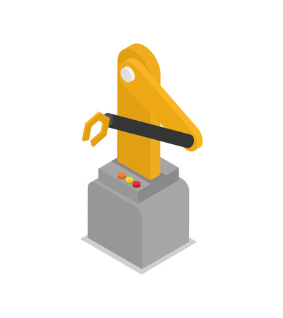 Robotic arm isometric 3D icon.のイラスト素材