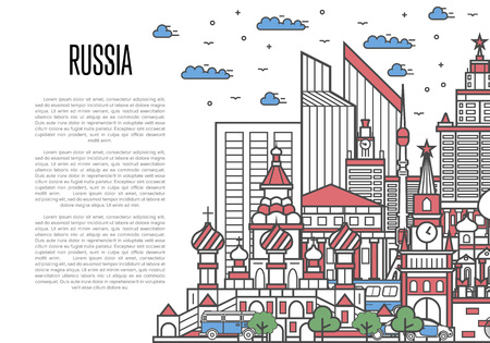 Travel tour to Russia booklet designのイラスト素材