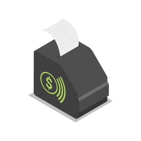 POS terminal isometric 3D iconのイラスト素材