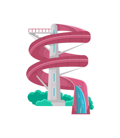 Red aquapark water tube iconのイラスト素材