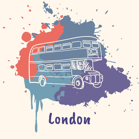 English Emotive Motive with Cultural Attractionsのイラスト素材