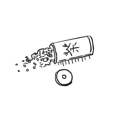 Tea jar with cap illustrationのイラスト素材