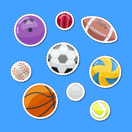Set of various game ballsのイラスト素材