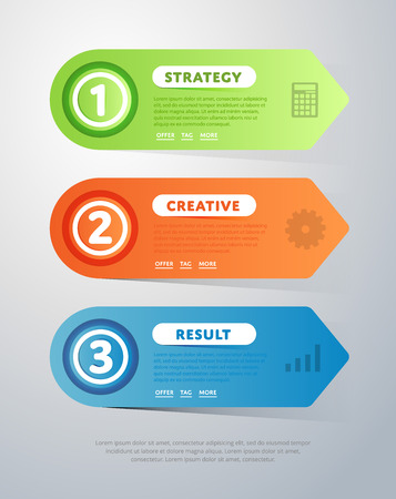 Abstract infographics elements concept with different stage and parts elements. Layout of data infographics. Timeline and steps graphic.の写真素材