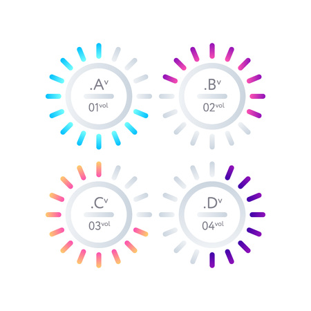 Financial indexes report isolated on white background. Infographic element for business presentation vector illustration.のイラスト素材