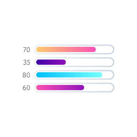 Stock index cartogram isolated on white background. Infographic element for business presentation vector illustration.のイラスト素材