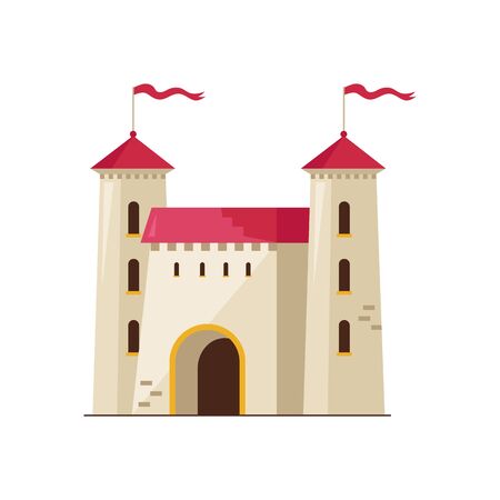 Medieval stone castle isolated iconの写真素材