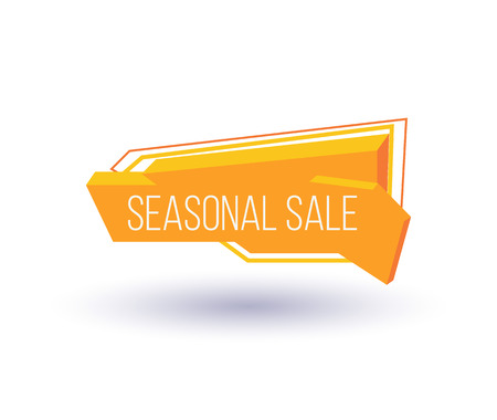 Seasonal sale isolated trendy geometric labelのイラスト素材