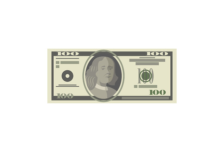 Dollar paper banknote isolated isometric iconのイラスト素材