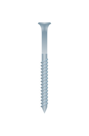 Long carriage screw isolated on whiteのイラスト素材