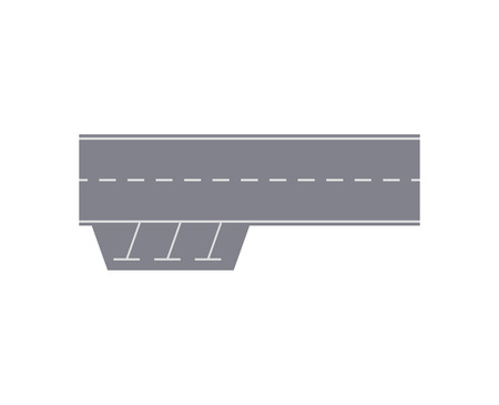 Road with parking zone isolated segment.のイラスト素材