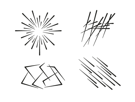 Set of various lines in groupsのイラスト素材