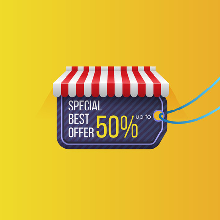 Design of best offer tag for saleのイラスト素材
