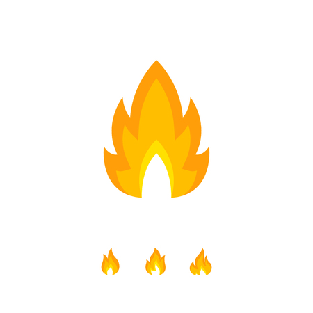 Colorful shaped flame element on whiteの写真素材