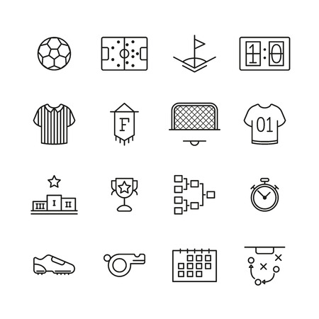 Icons for sport theme on whiteの写真素材