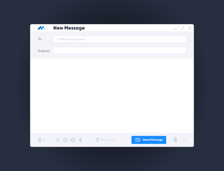Email message interface with send formのイラスト素材