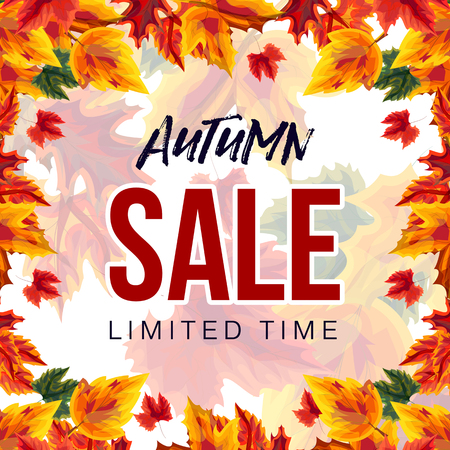 Modern banner for autumn saleのイラスト素材