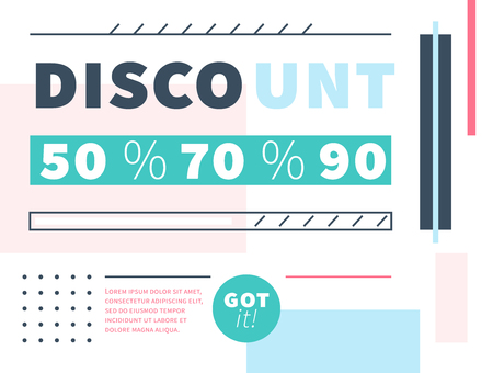 Web design of discount in modern styleのイラスト素材