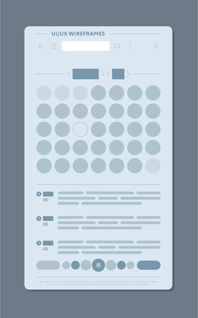 Vector illustration of network page with simple user interface design