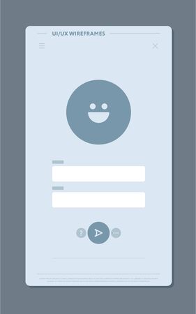 Sample of login page for modern network with cute smileyのイラスト素材