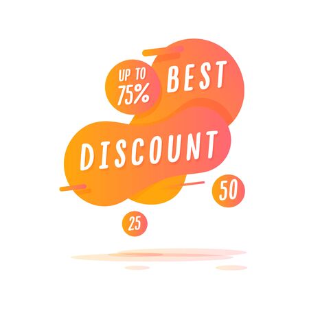 Best discount label. Up to 75% off market badgeのイラスト素材