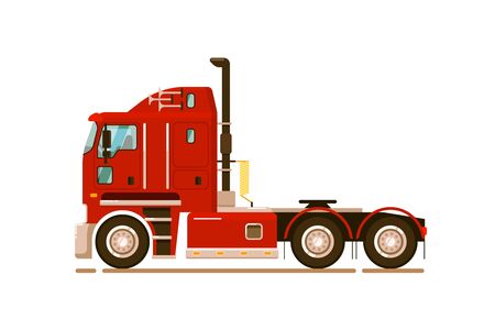 Special road truck transport on white backgroundのイラスト素材