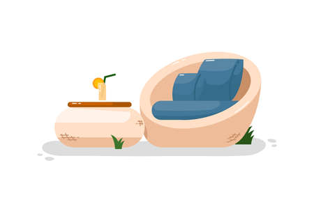 Contemporary garden chairのイラスト素材