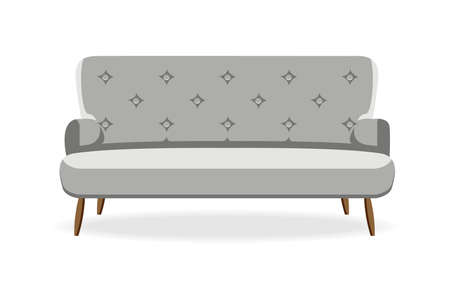 Classic couch. Isolated comfortable couch seatのイラスト素材