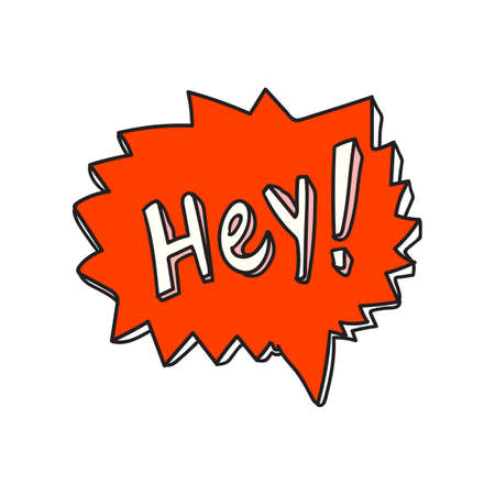 Speech bubble with hey wordのイラスト素材