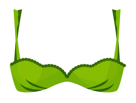 Elastic underwire bra for woman isolated on whiteのイラスト素材