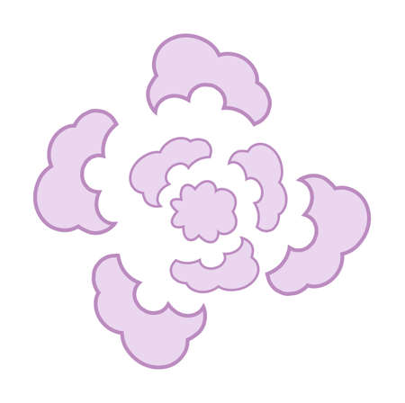 Smoke dust cloud after explosion isolated on whiteのイラスト素材