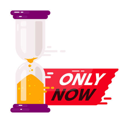 Only now chance announcement on white background