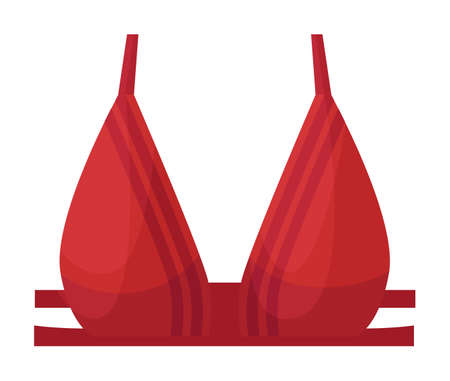 Woman elegant silk bra isolated on white backgroundのイラスト素材