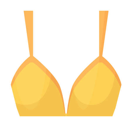 Corrective yellow brassiere isolated on whiteのイラスト素材