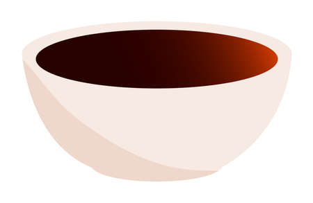 Soy sauce in dip bowl isolated on white backgroundのイラスト素材