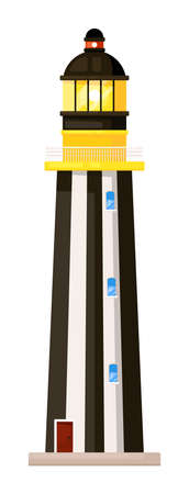 Watchtower with lantern isolated on white backgroundのイラスト素材