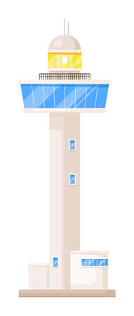 Modern lighthouse with lantern isolated on whiteのイラスト素材